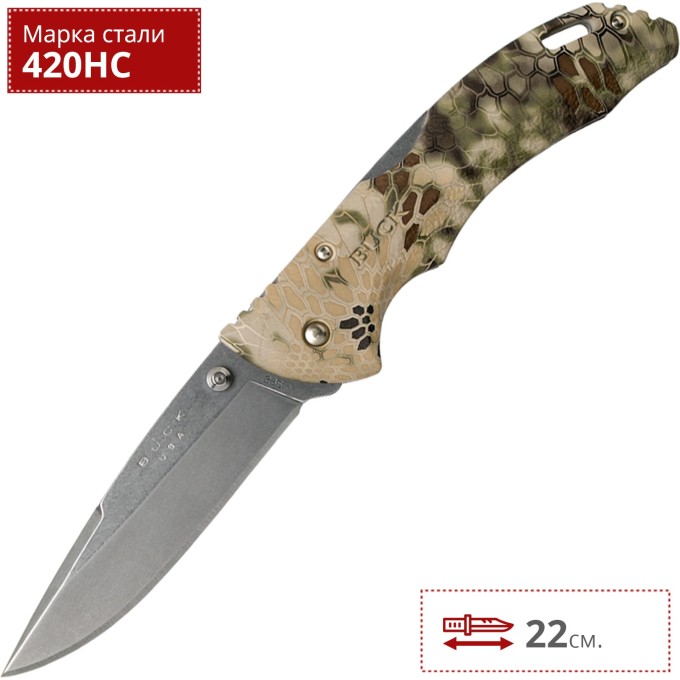 Нож BUCK 0286CMS26 BANTAM KRYPTEK HIGHLANDER B0286CMS26