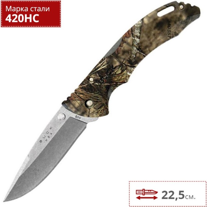 Нож BUCK BANTAM MOSSY OAK B0286CMS24